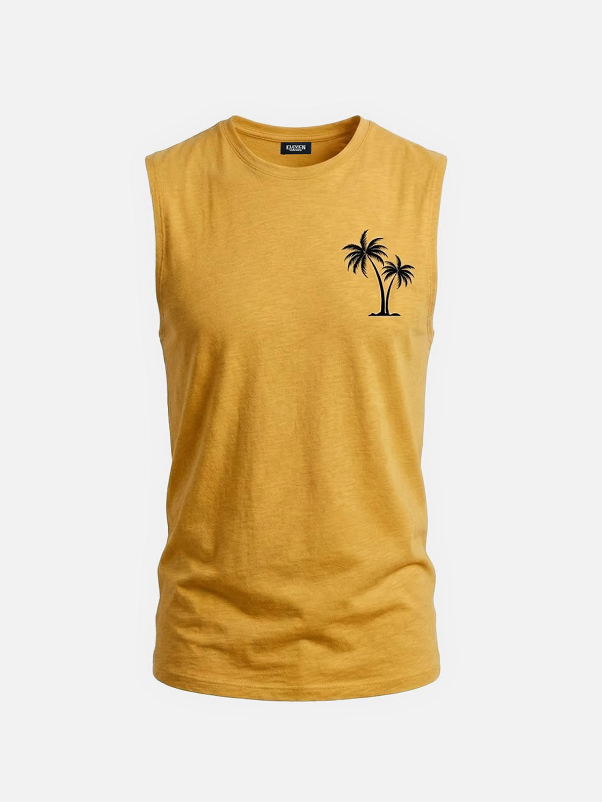 Men's Palm Graphic Crew Neck Tank Top Eleven Oasis