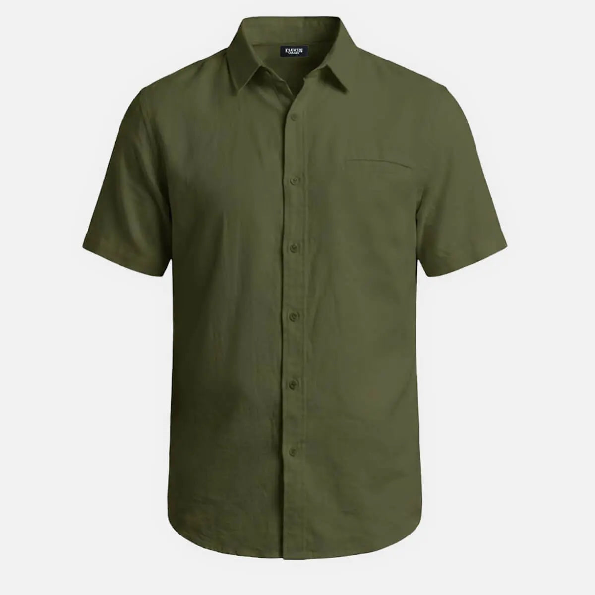 Men's Faux Chest Pocket Classic Short Sleeve Shirt Eleven Oasis