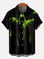 Men's Grim Reaper Halloween Short Sleeve Shirt Summer Everest