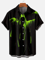 Tall Men's Grim Reaper Halloween Short Sleeve Shirt Eleven Oasis