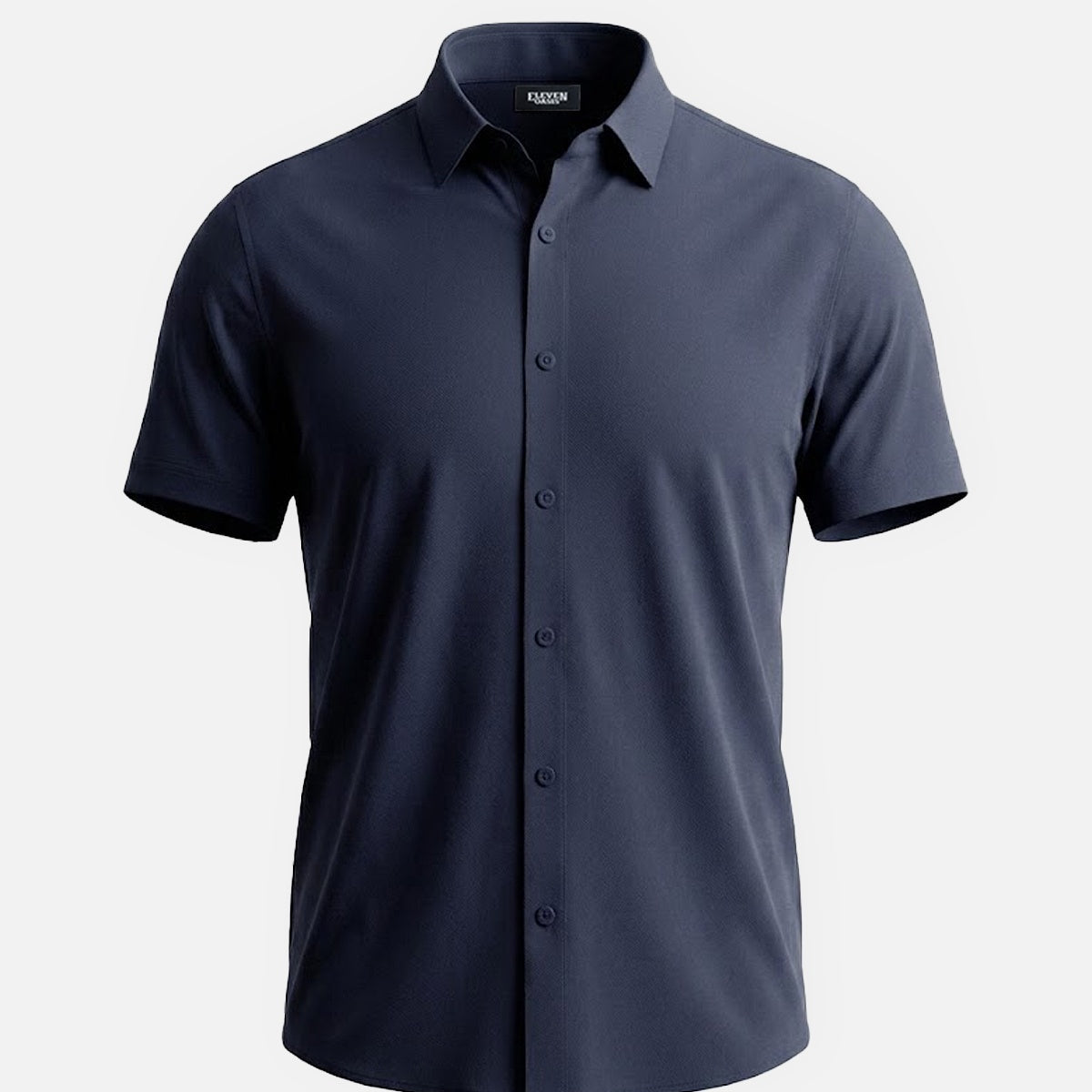 Men's Classic Solid Slim Fit Short Sleeve Shirt Eleven Oasis