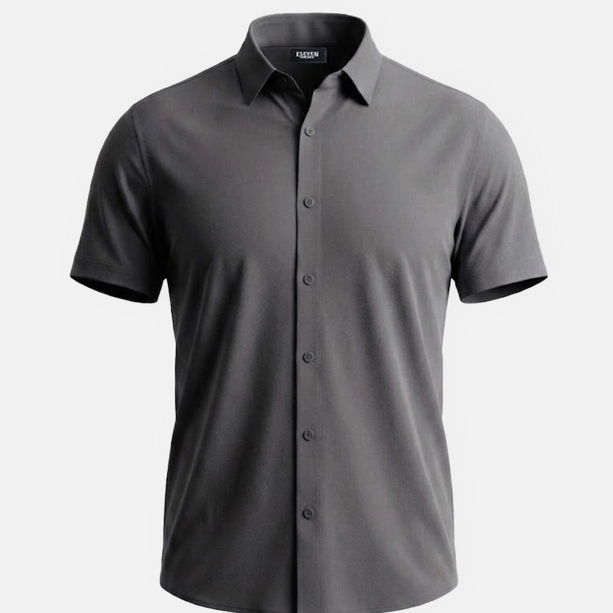 Men's Classic Solid Slim Fit Short Sleeve Shirt Eleven Oasis