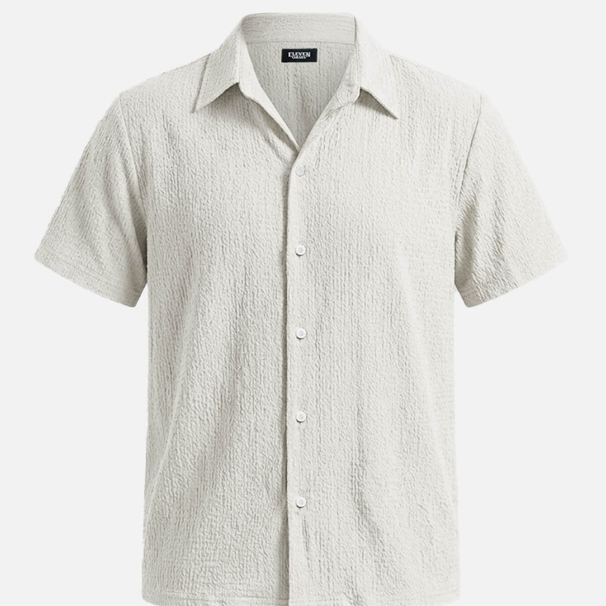 Men's Textured Crinkle Short Sleeve Shirt Eleven Oasis