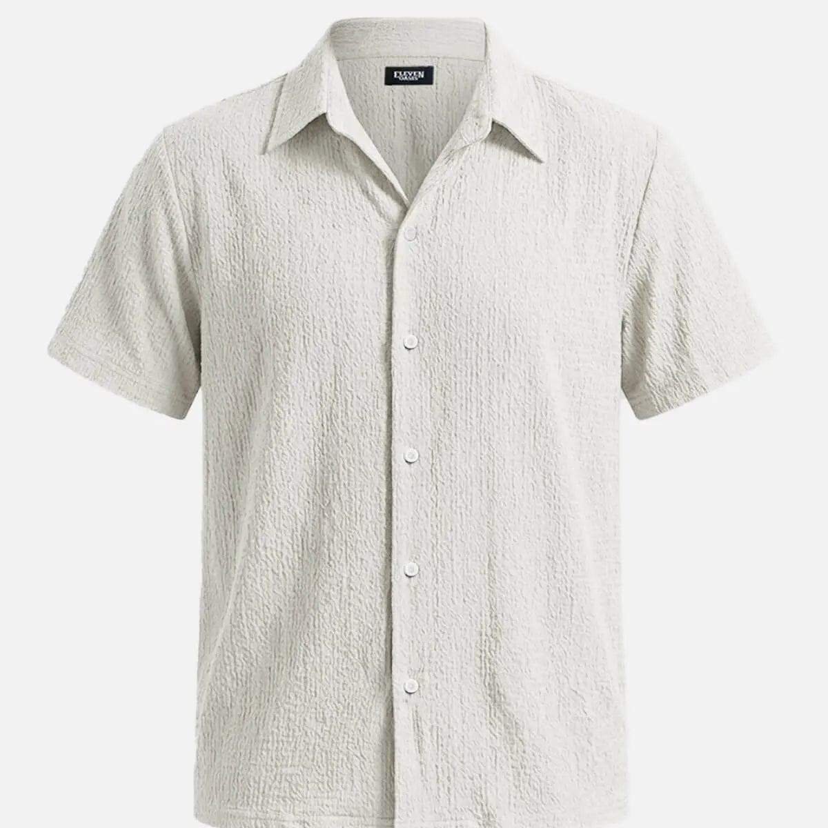 Men's Textured Crinkle Short Sleeve Shirt ElevenOasis