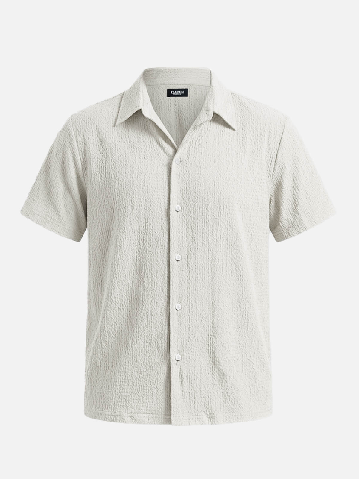 Men's Textured Crinkle Short Sleeve Shirt Eleven Oasis