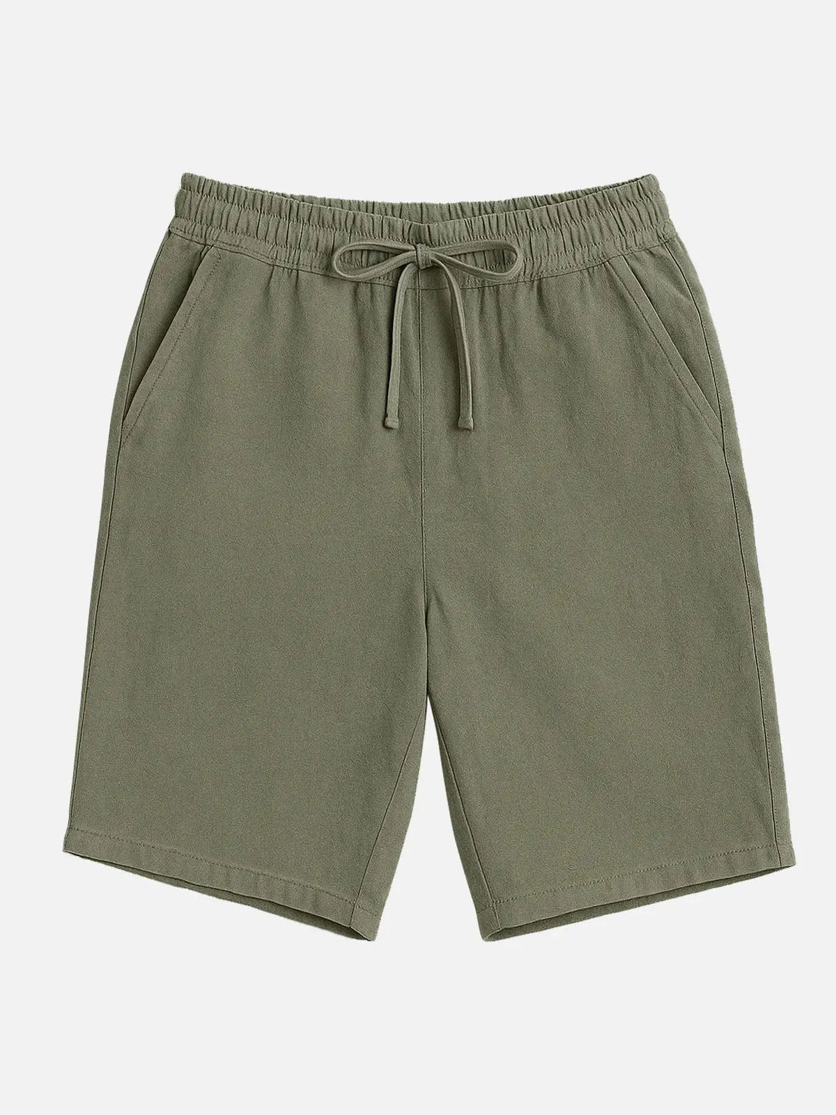 Men's Linen Blend Elastic Waist Shorts Eleven Oasis