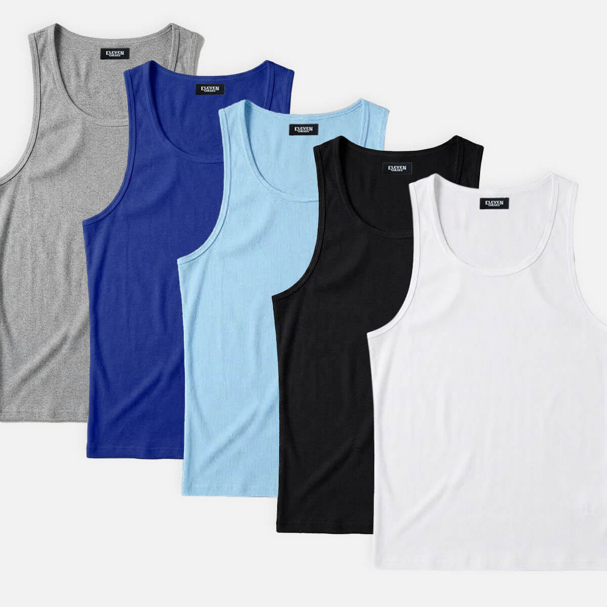 Men's Solid Color Slim Fit Tank Top ElevenOasis