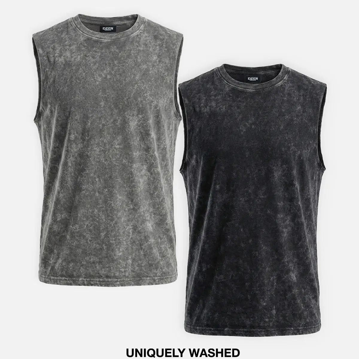 Men's Vintage Washed Cotton Tank Top ElevenOasis