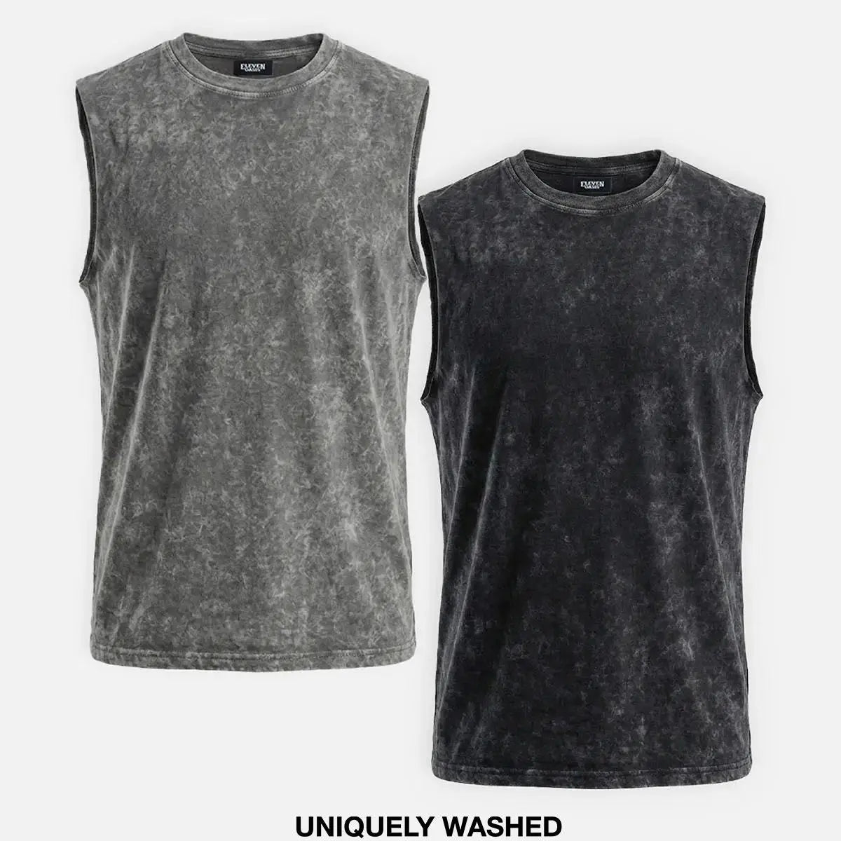 Men's Vintage Washed Cotton Tank Top ElevenOasis