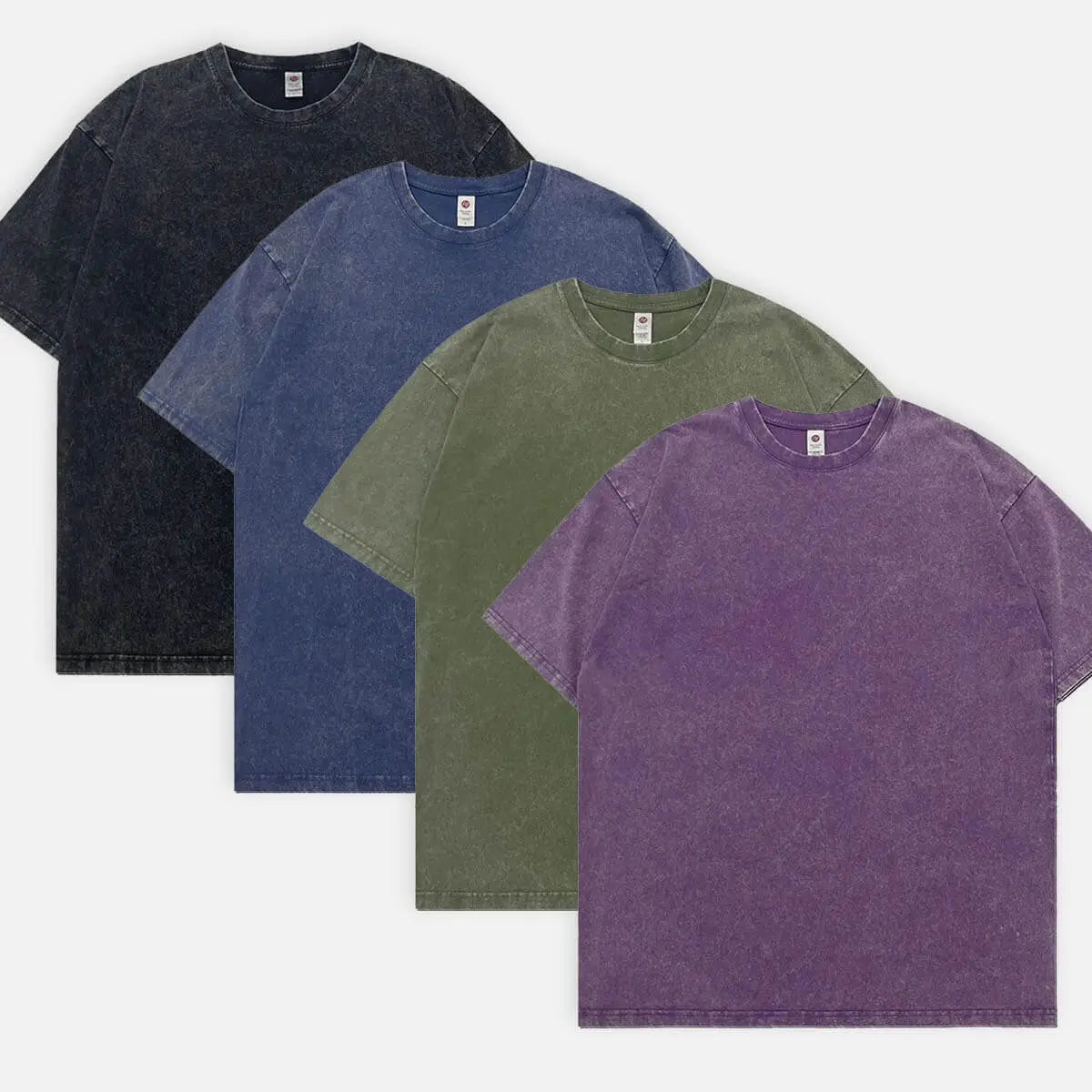 Acid Wash Cotton Basic T-Shirt - 6 Colors ElevenOasis