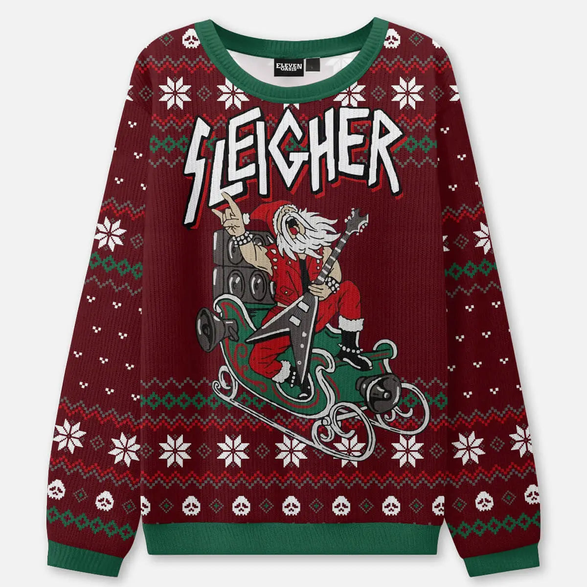 Sleigher Ugly Christmas Sweatshirt ElevenOasis