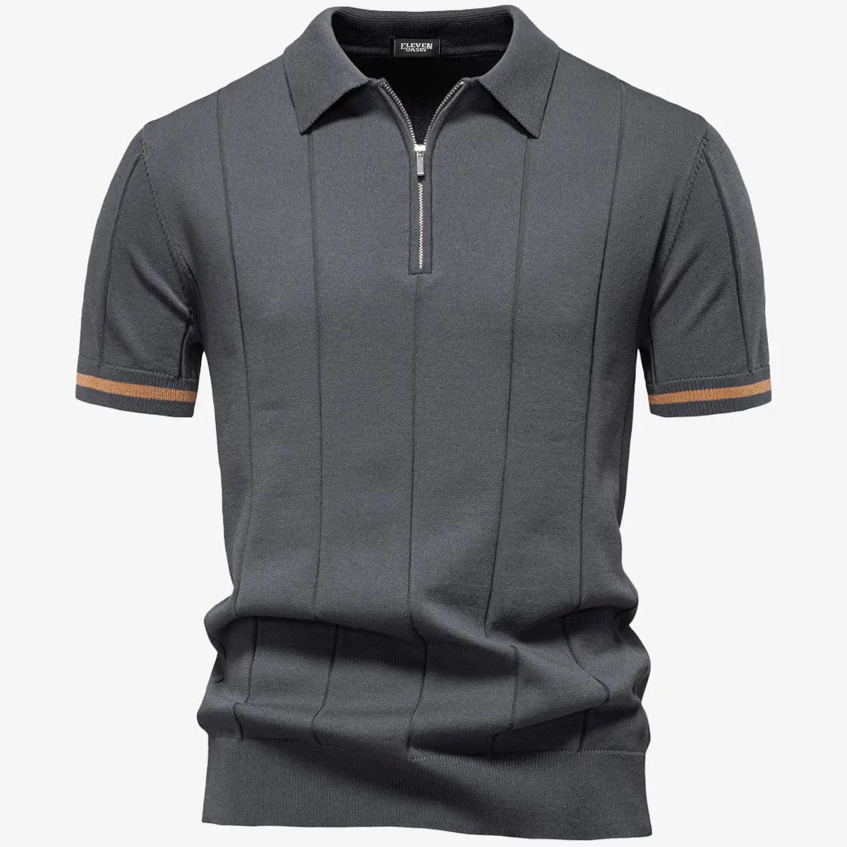Men's Refined Slim Polo Knit Short Sleeve Shirt ElevenOasis