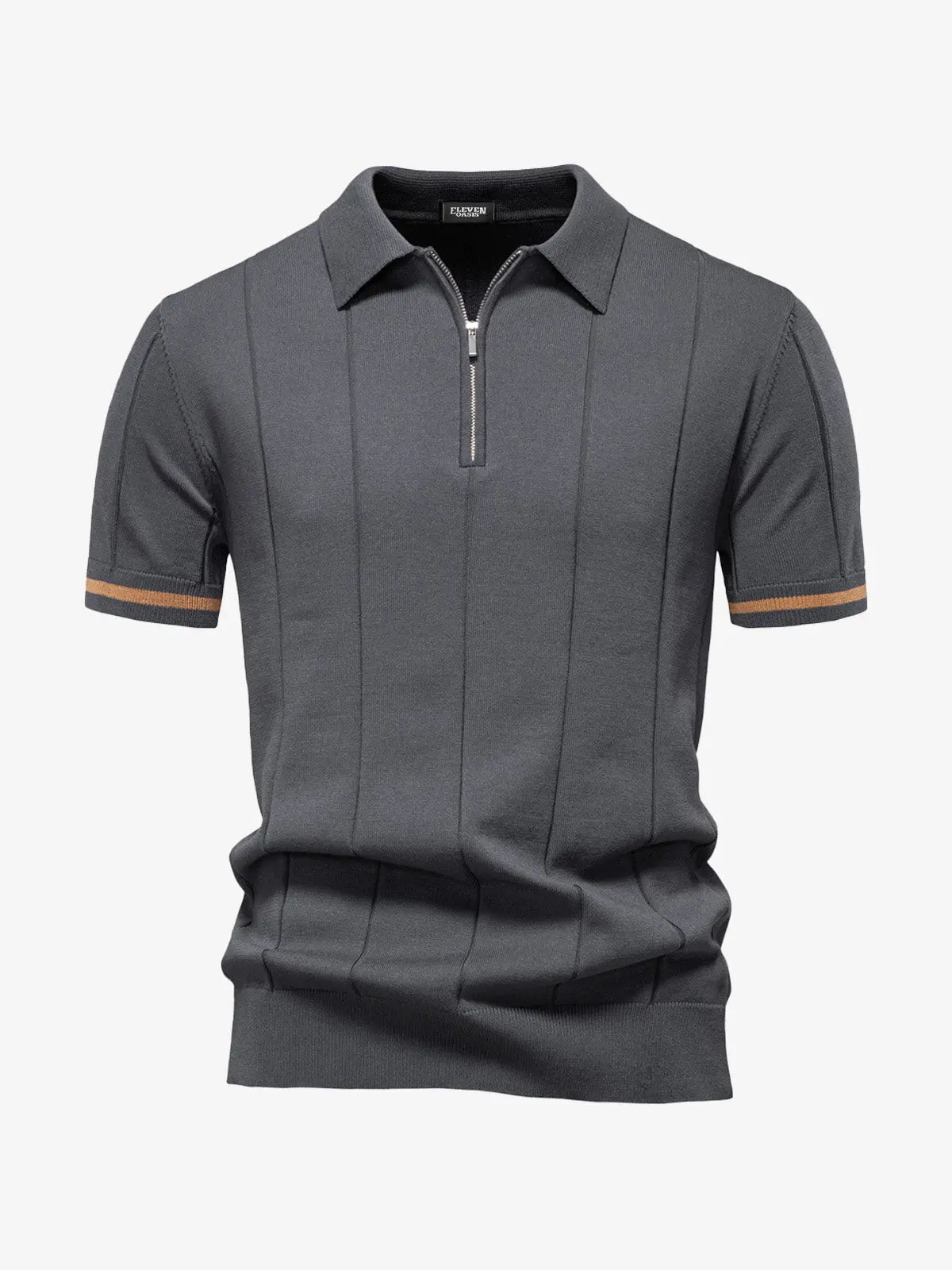 Men's Refined Slim Polo Knit Short Sleeve Shirt ElevenOasis
