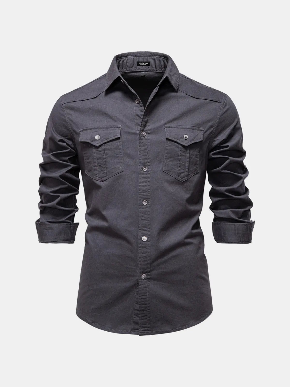Men's Workwear Slim Fit Long Sleeve Shirt ElevenOasis