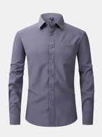Men's Business Casual Long Sleeve Shirt ElevenOasis