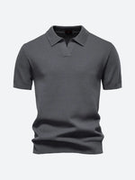Men's Textured Knit Polo Short Sleeve Shirt ElevenOasis
