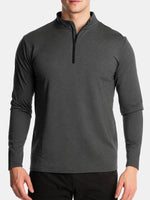 Men's Slim Fit Half-Zip Performance Long Sleeve Shirt Eleven Oasis