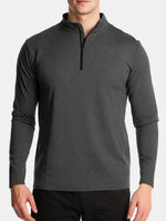 Men's Slim Fit Half-Zip Performance Long Sleeve Shirt Eleven Oasis