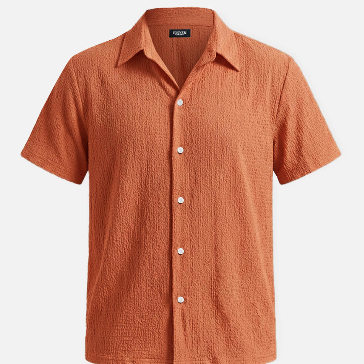 Men's Textured Crinkle Short Sleeve Shirt Eleven Oasis