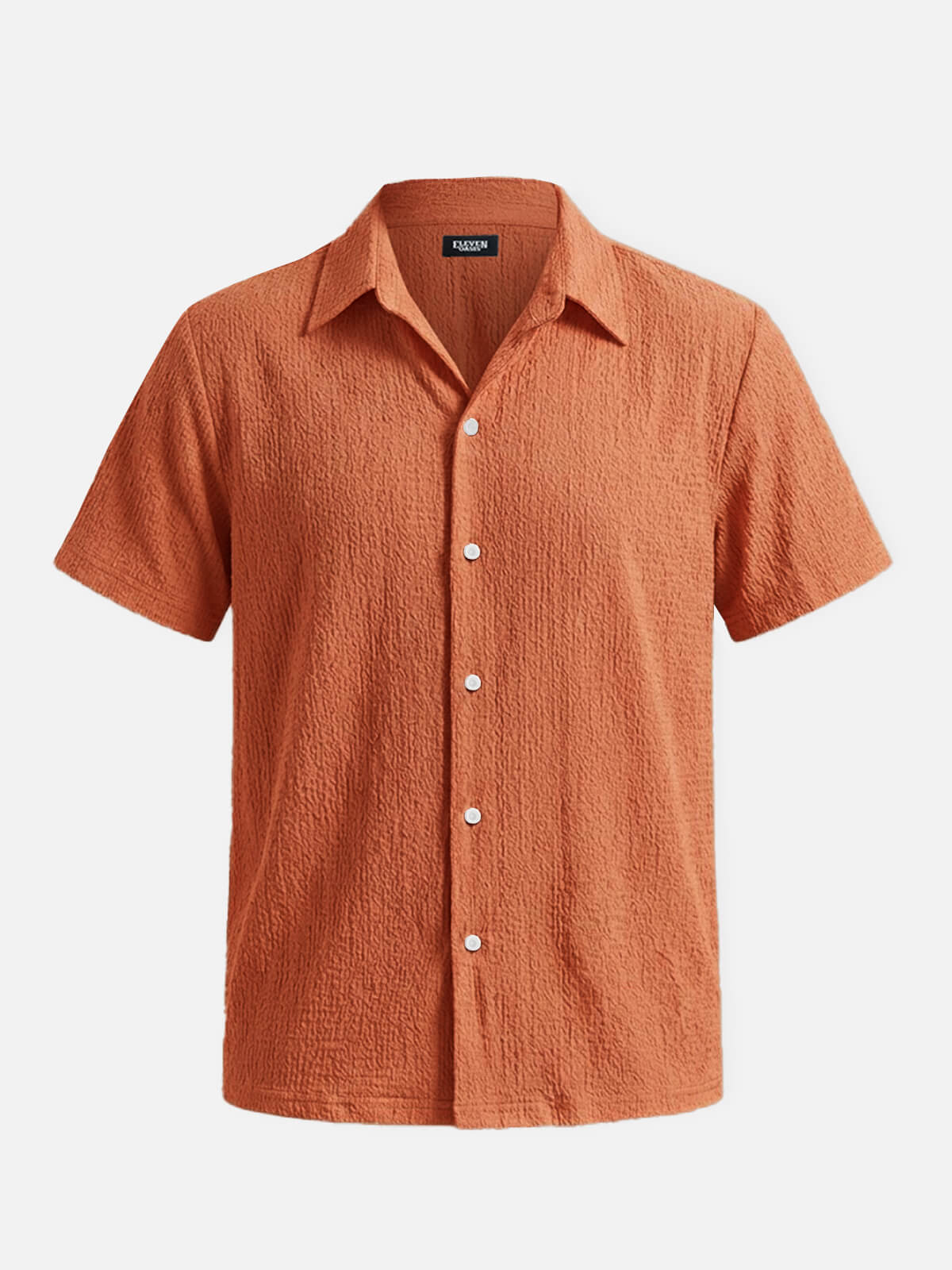 Men's Textured Crinkle Short Sleeve Shirt Eleven Oasis