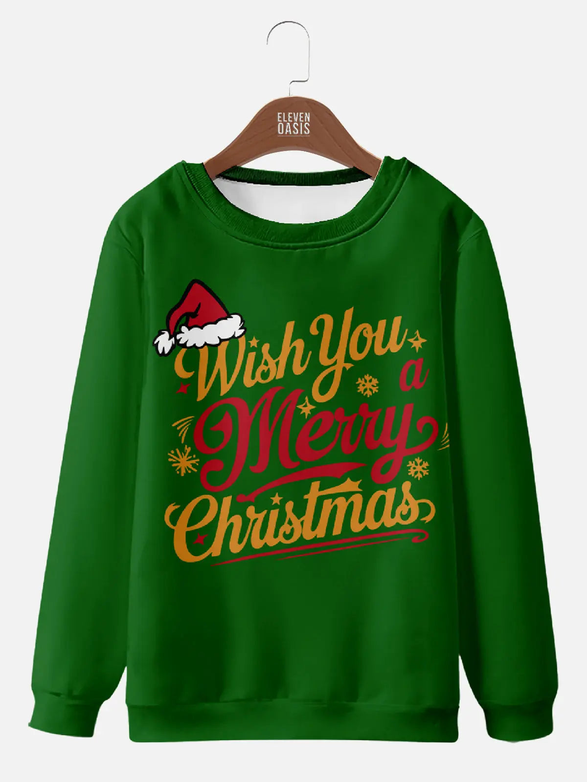 Wish You A Merry Christmas Green Sweatshirt, mens short sleeve shirts?¨º?big and tall mens shirts?¨º?short sleeve shirts for men?¨º?mens 4xl shirts?¨º?casual short sleeve shirts