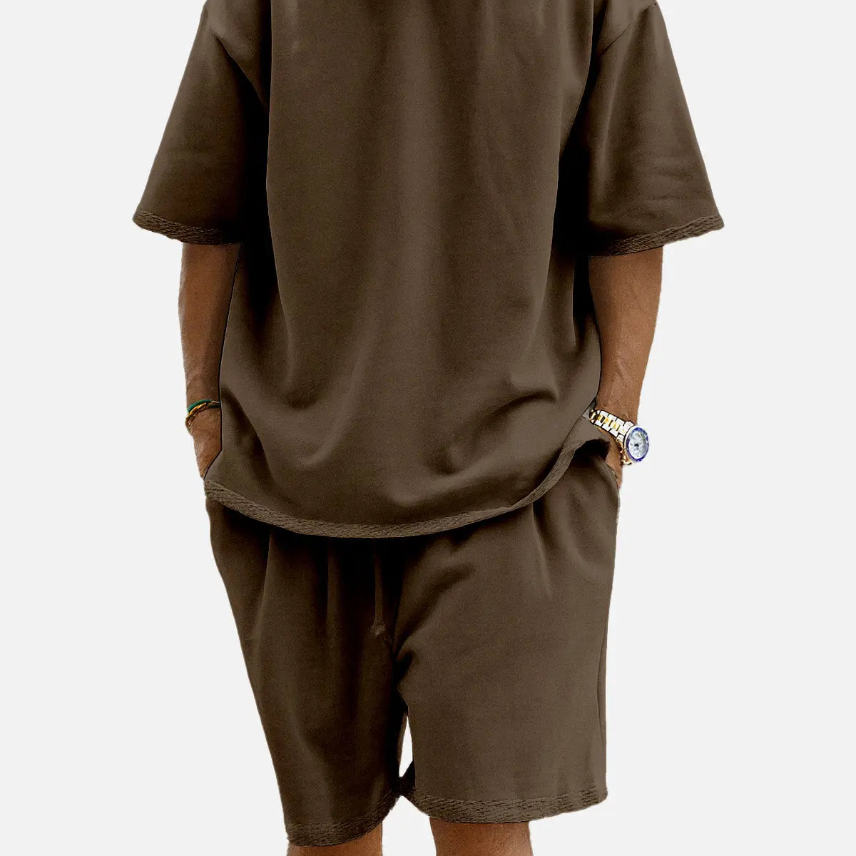 Men's Casual Two-Piece Short Sleeve Shirt and Shorts Set Eleven Oasis