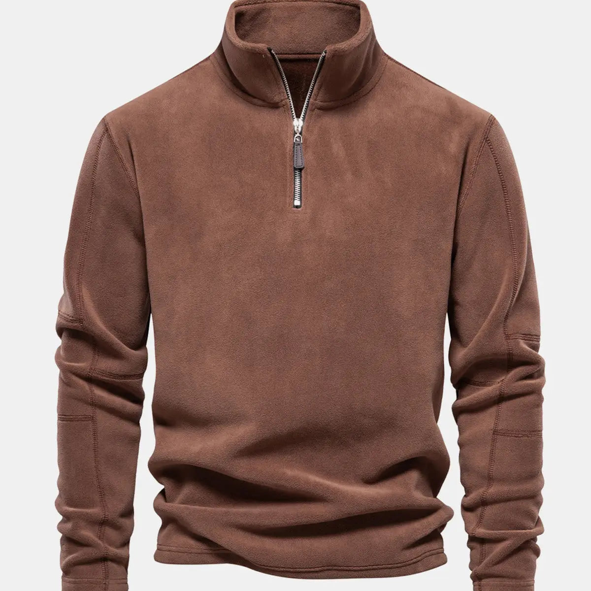 Men's Quarter-Zip Fleece Pullover Sweatshirt ElevenOasis