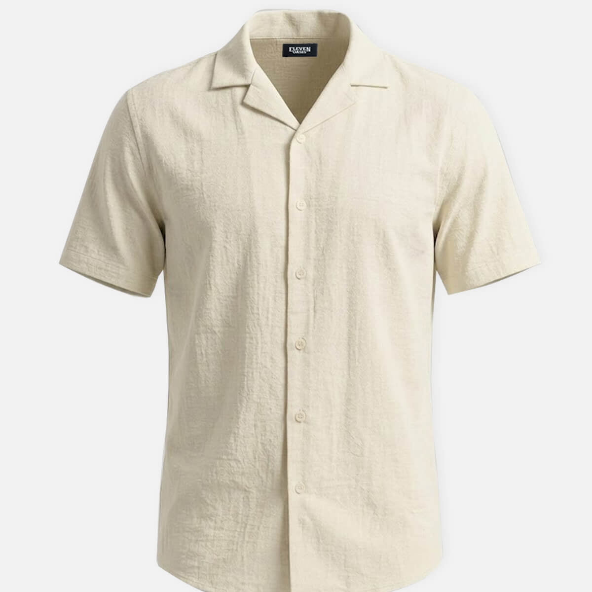 Men's Cotton-Linen Blend Short Sleeve Shirt Eleven Oasis