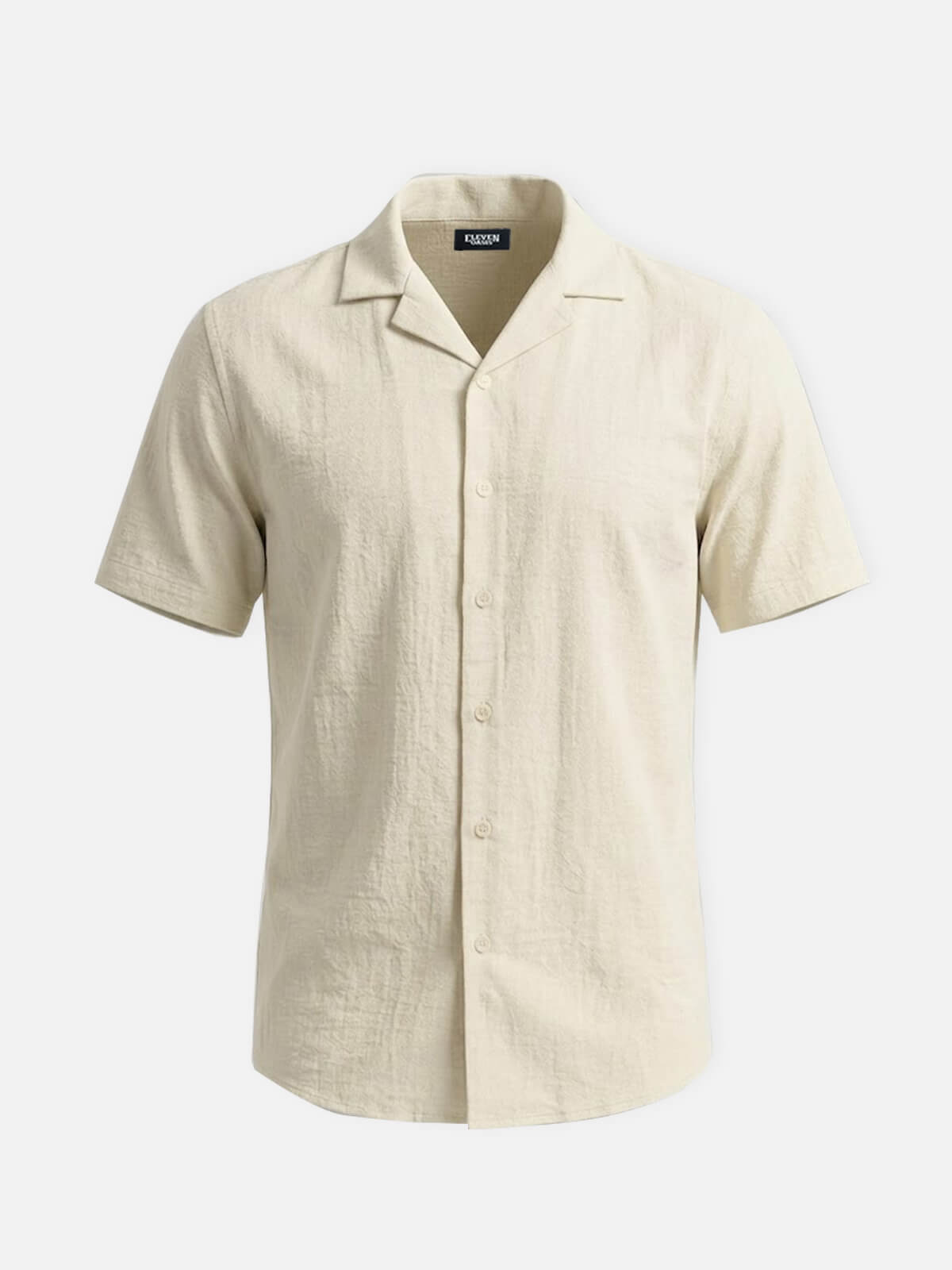 Men's Cotton-Linen Blend Short Sleeve Shirt Eleven Oasis