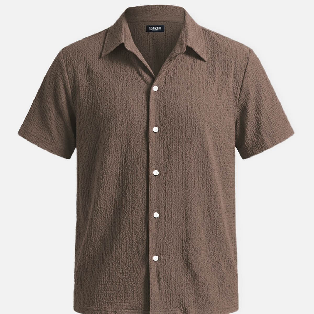 Men's Textured Crinkle Short Sleeve Shirt Eleven Oasis