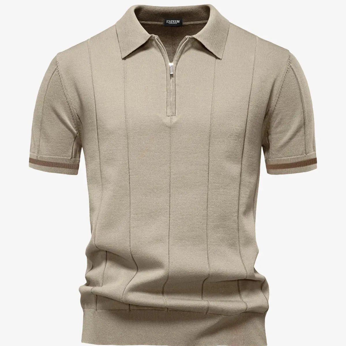 Men's Refined Slim Polo Knit Short Sleeve Shirt ElevenOasis