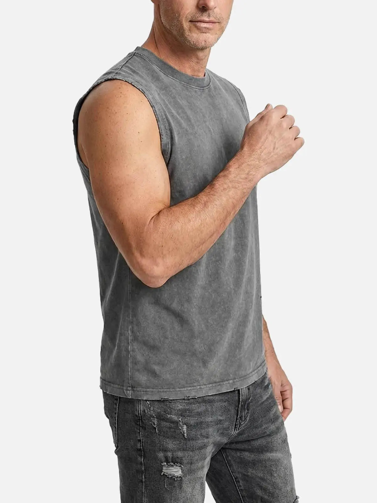 Men's Vintage Washed Cotton Tank Top Eleven Oasis