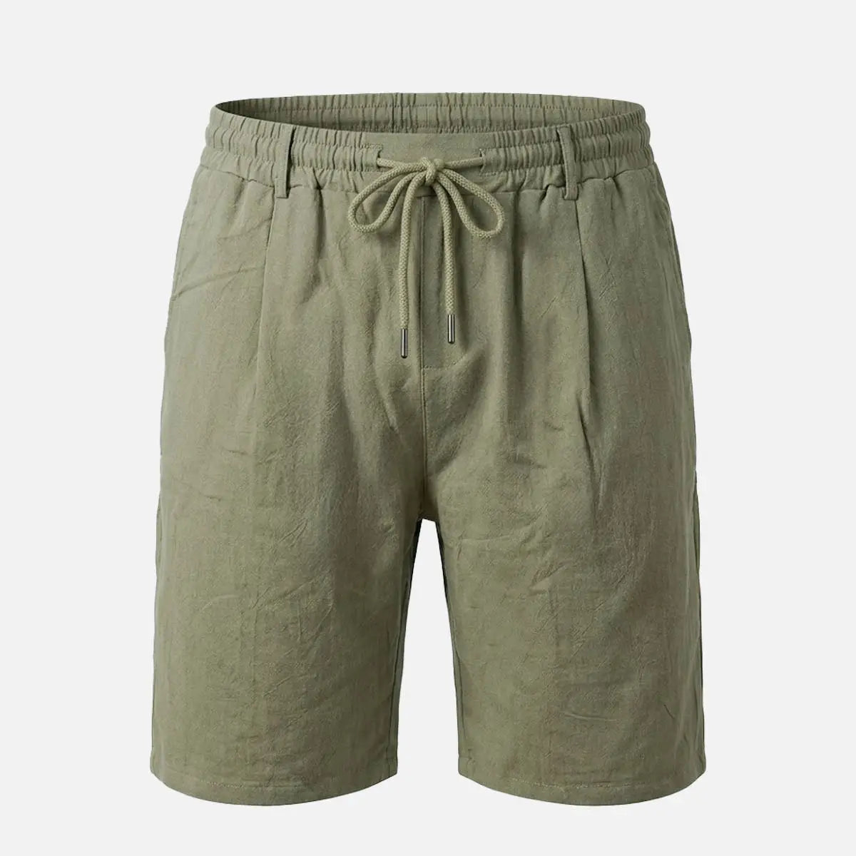 Men's Linen Cotton Blend Drawstring Shorts Eleven Oasis