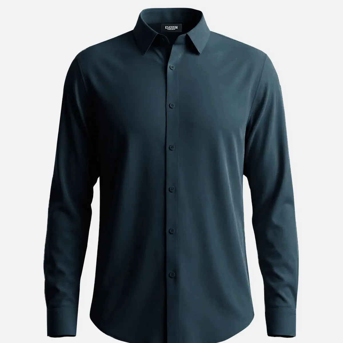 Men's Classic Solid Slim Fit Long Sleeve Shirt Eleven Oasis