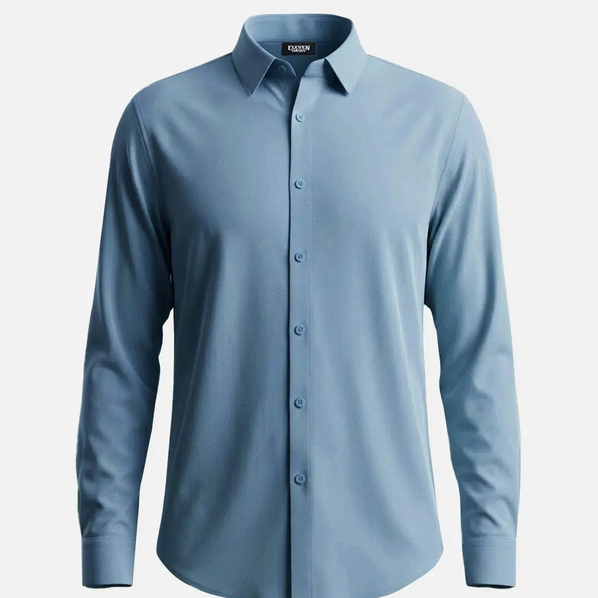 Men's Classic Solid Slim Fit Long Sleeve Shirt Eleven Oasis