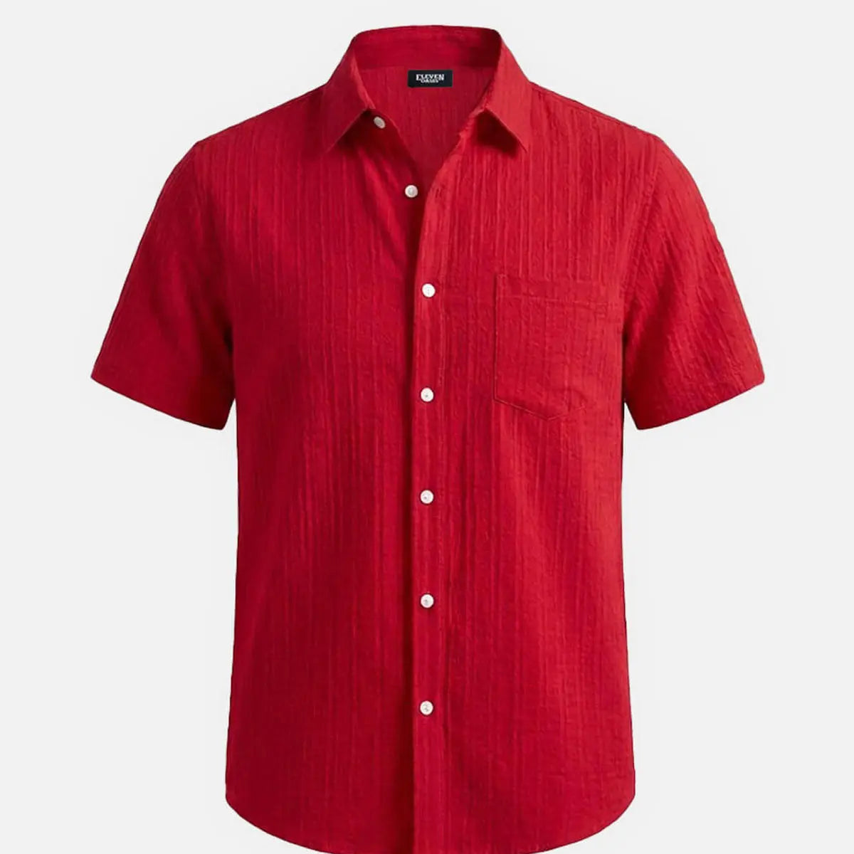 Men's Textured Short Sleeve Button-Up Shirt Eleven Oasis