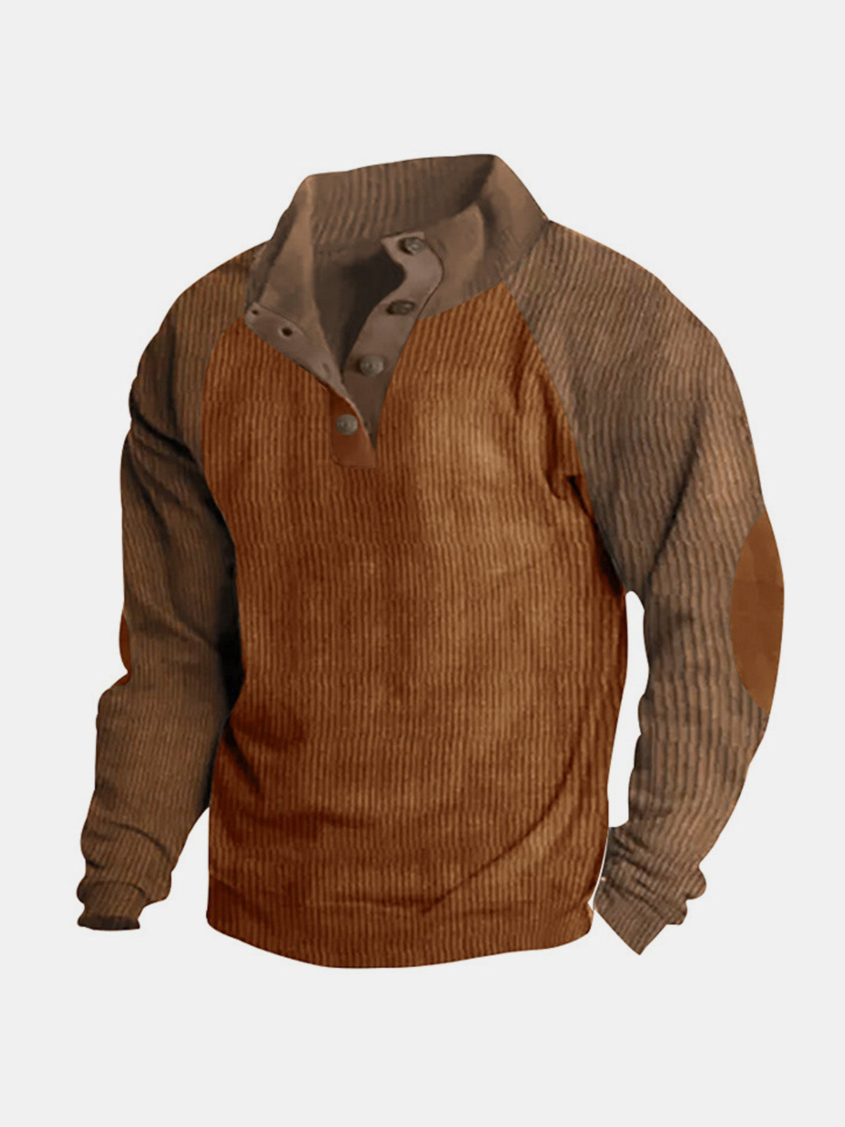 Men's Colorblock Raglan Corduroy Pullover ElevenOasis