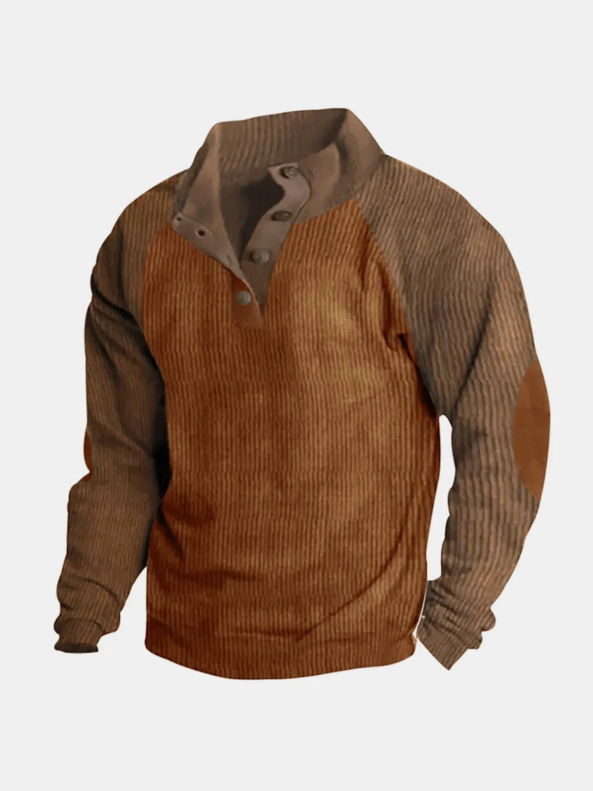 Men's Colorblock Raglan Corduroy Pullover ElevenOasis