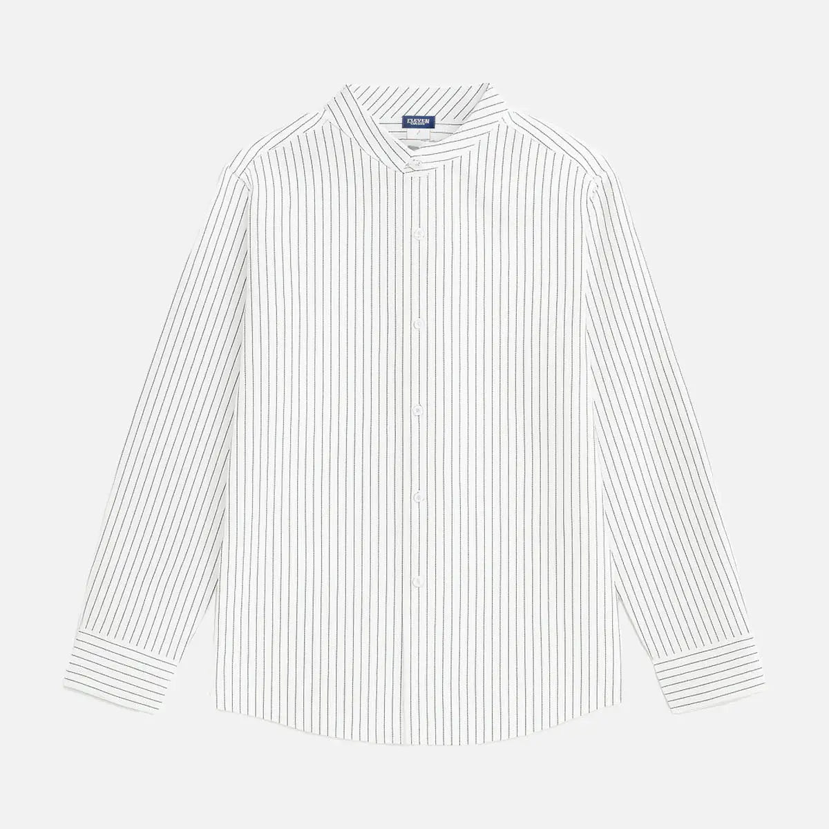 Men's Pinstripe Linen Blend Long Sleeve Shirt Eleven Oasis