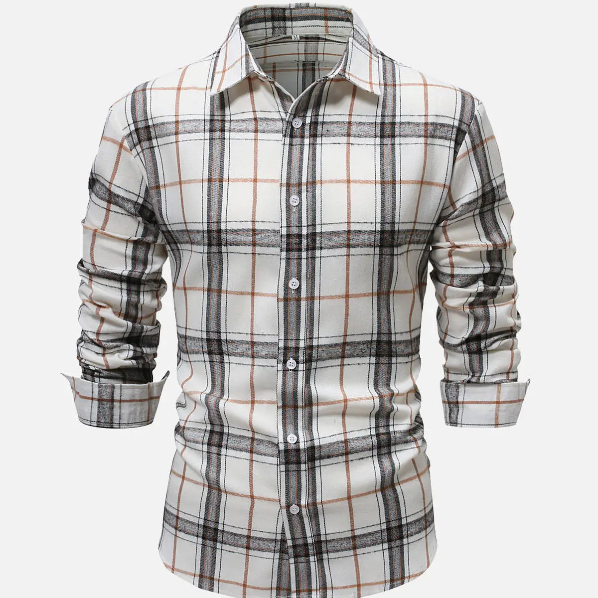 Men's Classic Plaid Long Sleeve Shirt ElevenOasis