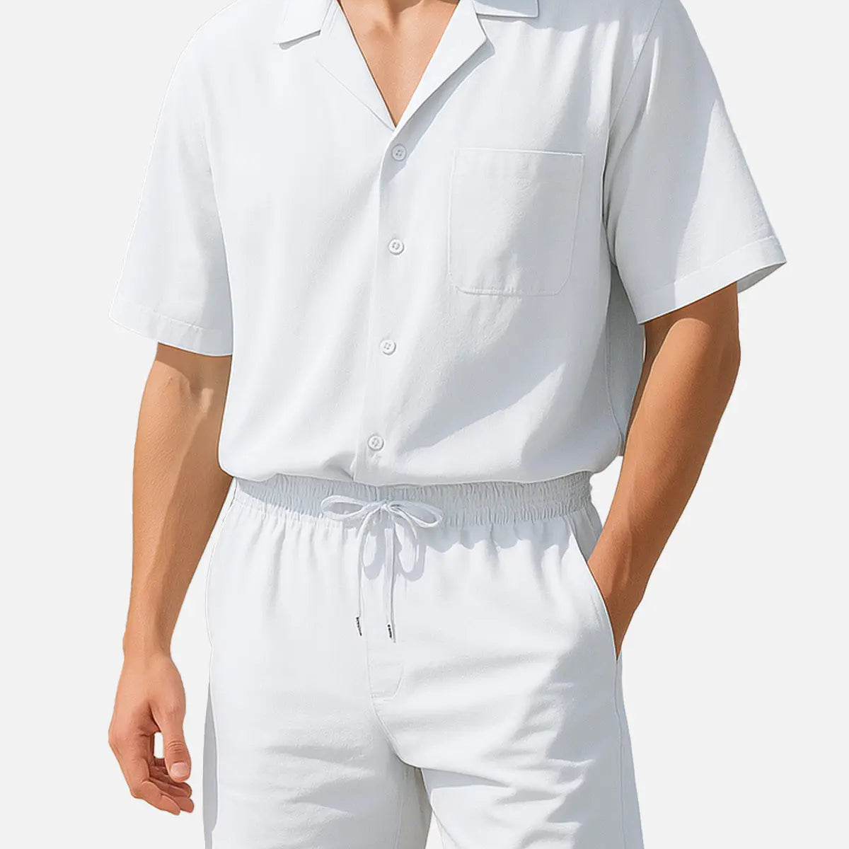 Men's Summer Casual Vacation Camp Collar Set ElevenOasis
