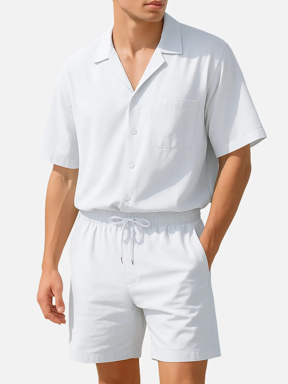 Men's Summer Casual Vacation Camp Collar Set ElevenOasis