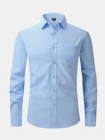 Men's Business Casual Long Sleeve Shirt ElevenOasis