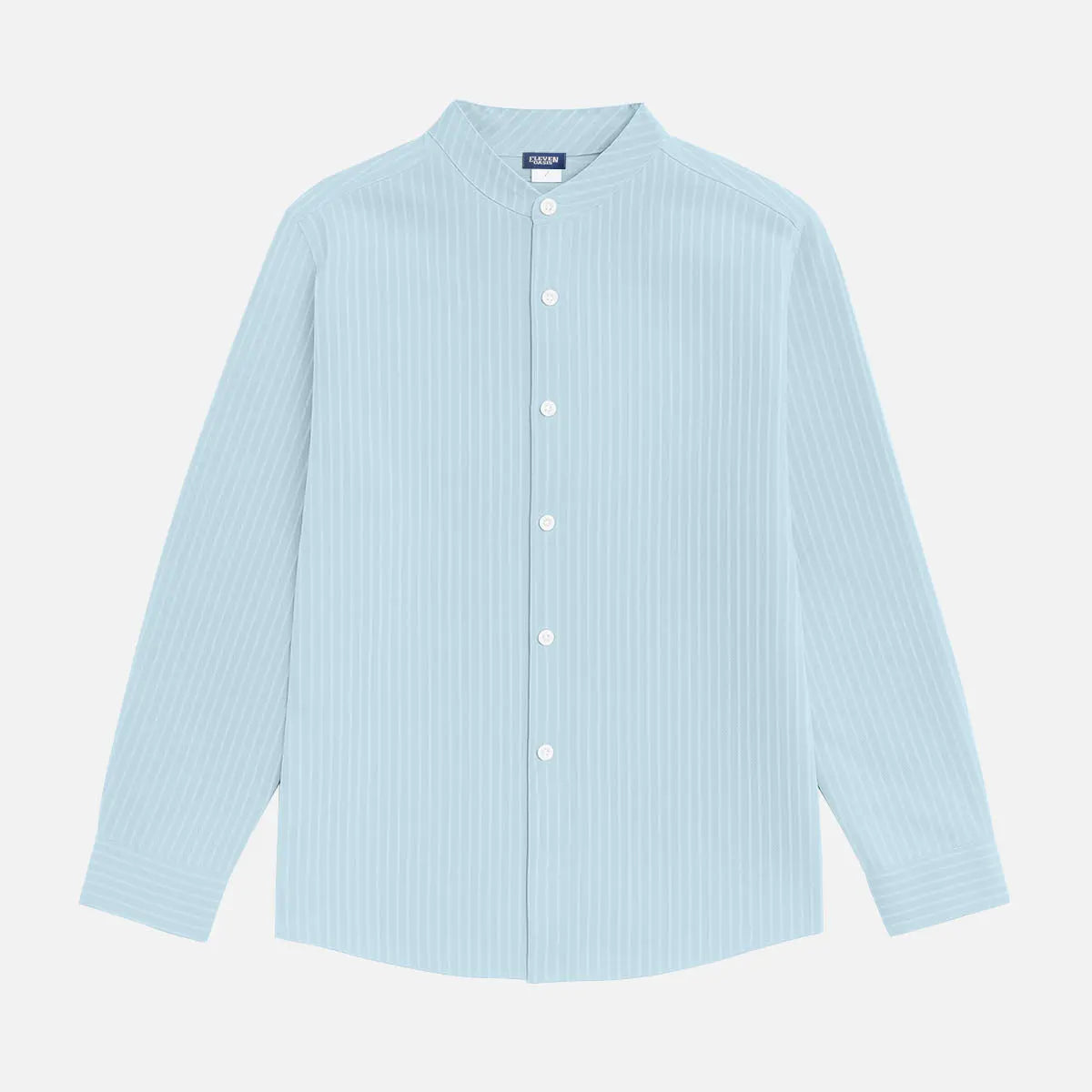 Men's Pinstripe Linen Blend Long Sleeve Shirt Eleven Oasis