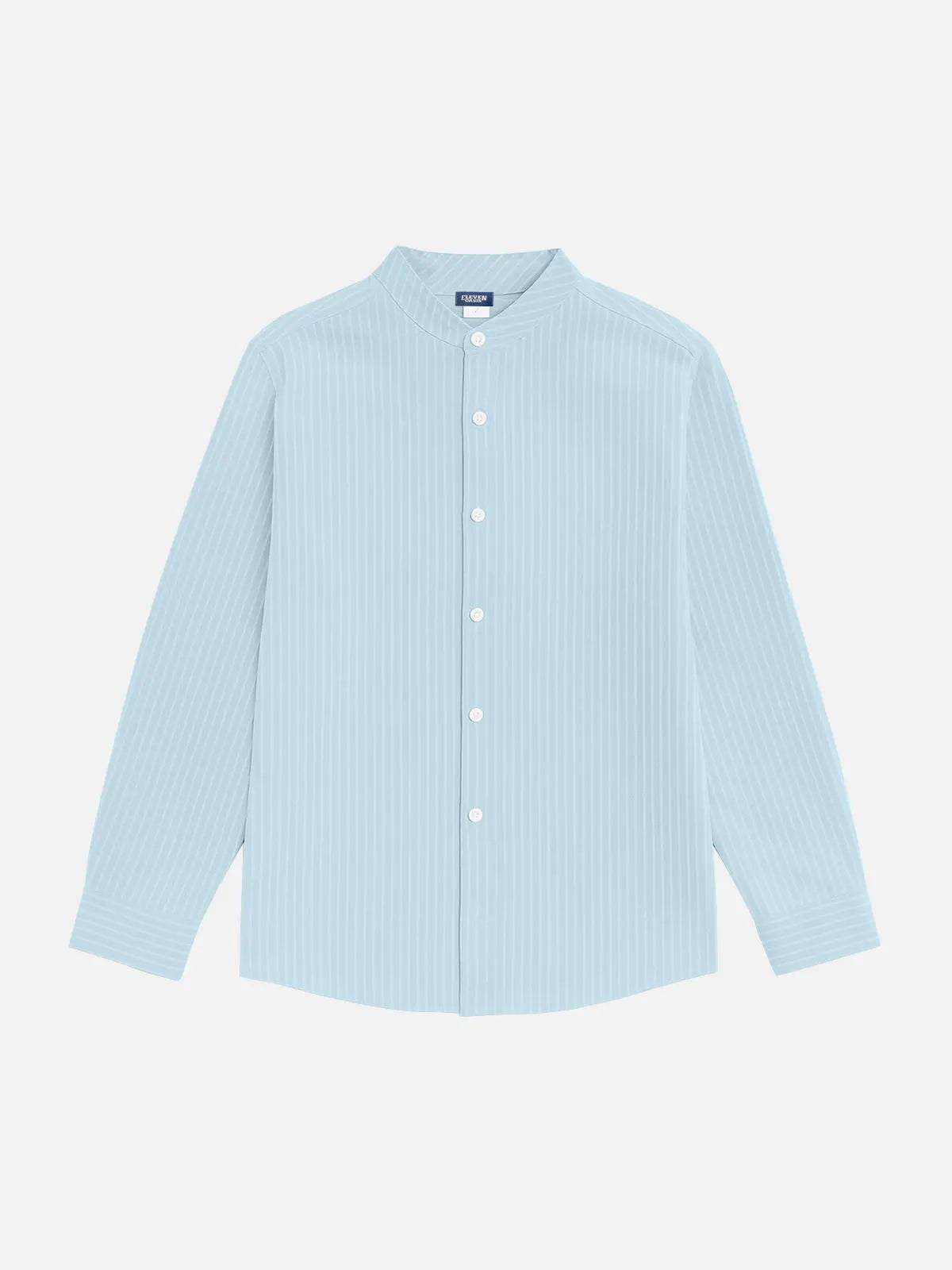 Men's Pinstripe Linen Blend Long Sleeve Shirt Eleven Oasis