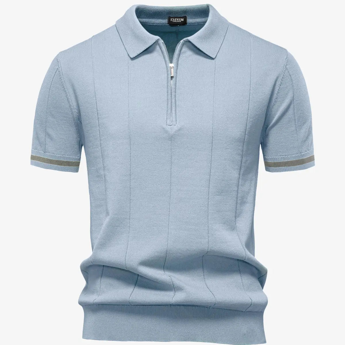Men's Refined Slim Polo Knit Short Sleeve Shirt ElevenOasis