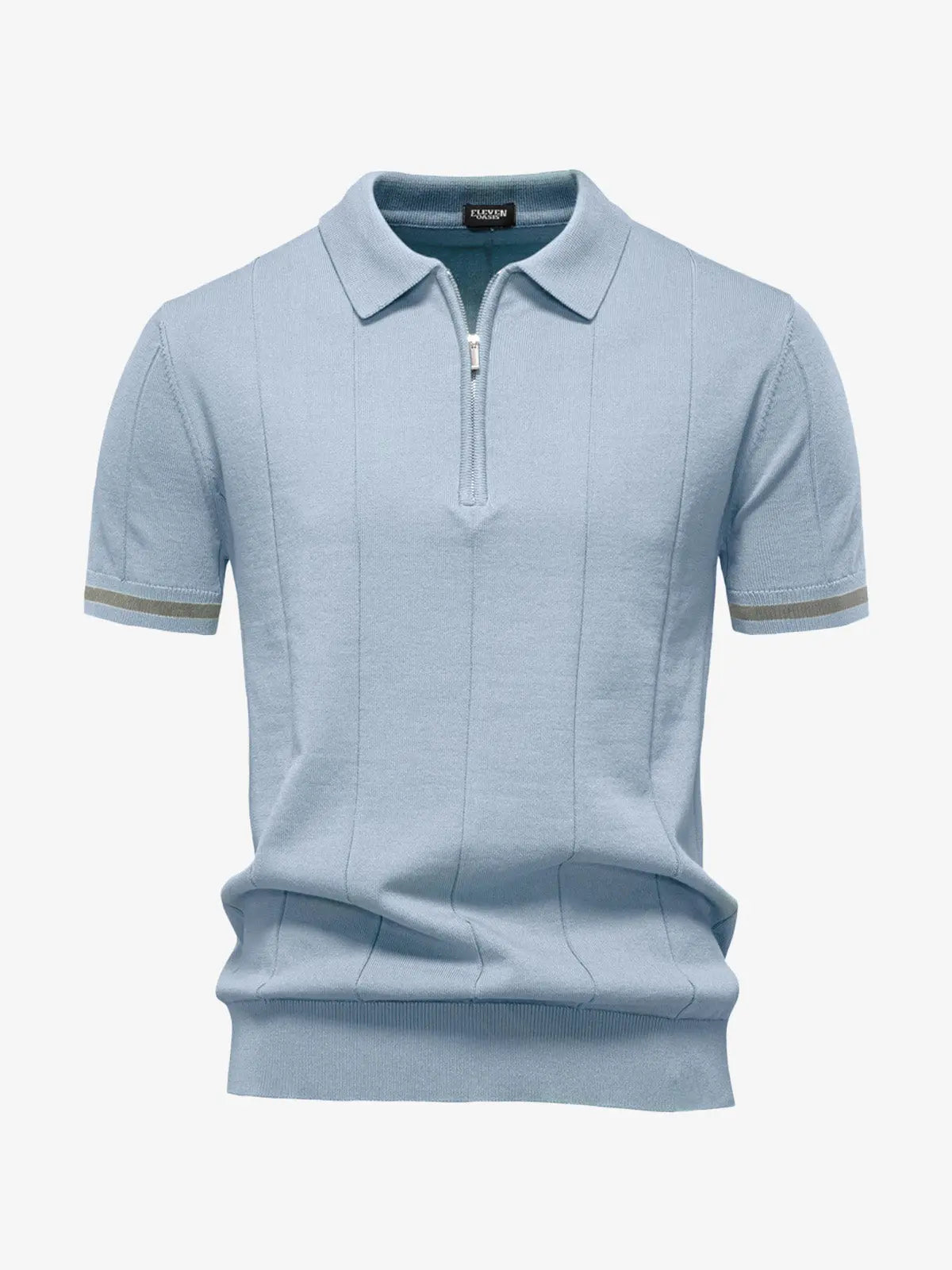Men's Refined Slim Polo Knit Short Sleeve Shirt ElevenOasis