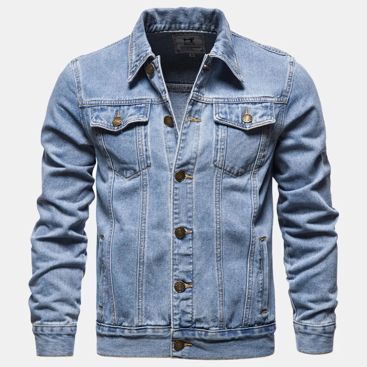 Men's Classic Button Denim Jacket ElevenOasis