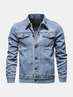 Men's Classic Button Denim Jacket ElevenOasis