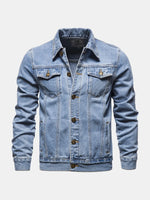 Men's Classic Button Denim Jacket ElevenOasis